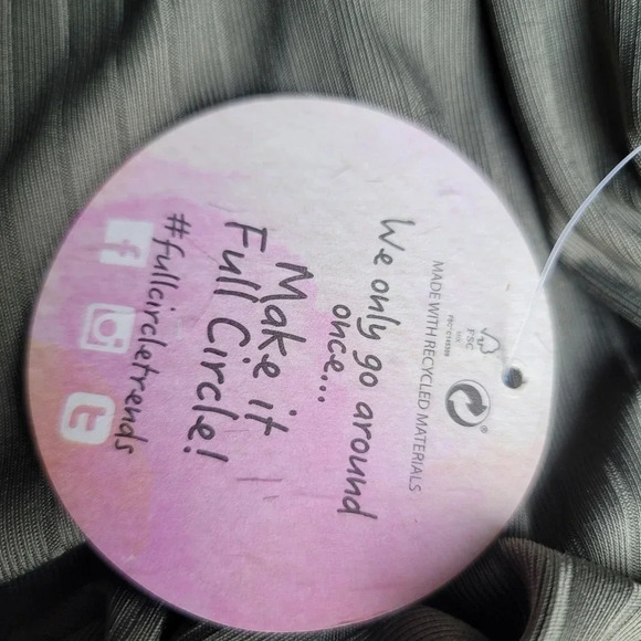 NWT Full Circle Trends Womens Green Short Sleeve Mock Neck Stretch Ribbed Top 2X - Picture 5 of 10